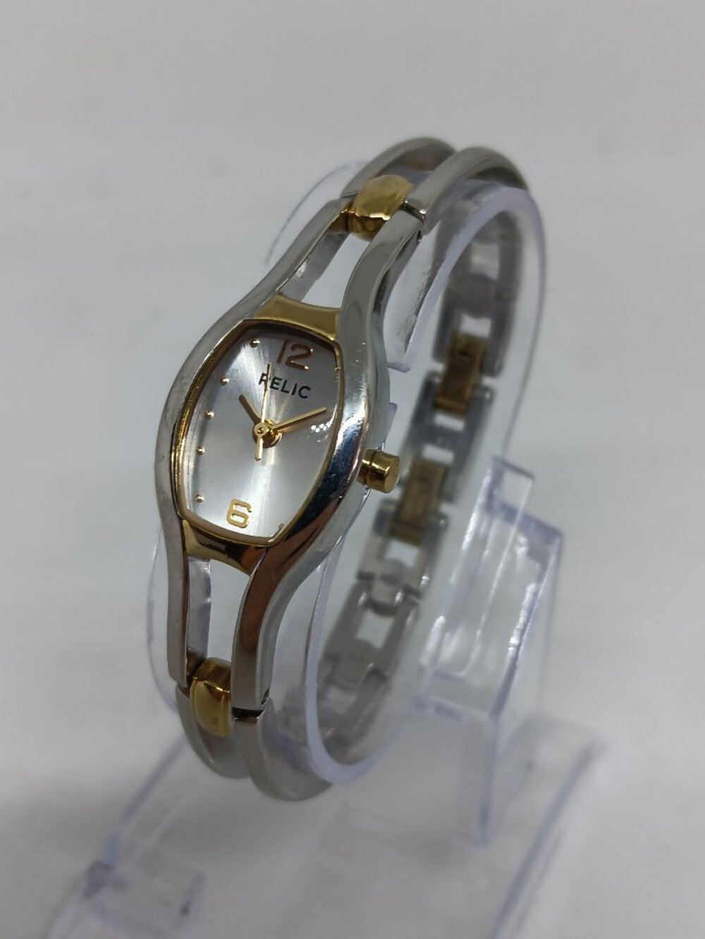 Relic by Fossil ZR33580 Women's 17 mm Two Tone S/Steel Tonneau Case Quartz Watch